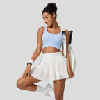 Womens Sportswear Fitness 90%Polyester 10%Spandex Tennis Skirt 20240910 print logo 17