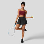 Womens Sportswear Fitness 90%Polyester 10%Spandex Tennis Skirt 20240910 print logo 22