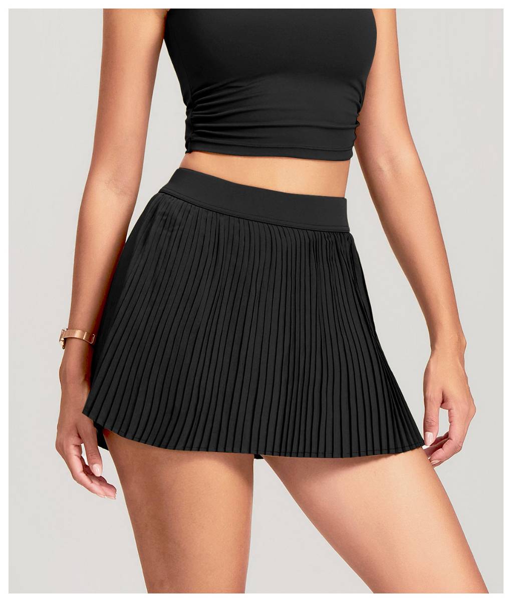 Womens Sportswear Fitness 90%Polyester 10%Spandex Tennis Skirt 20240910 print logo 25