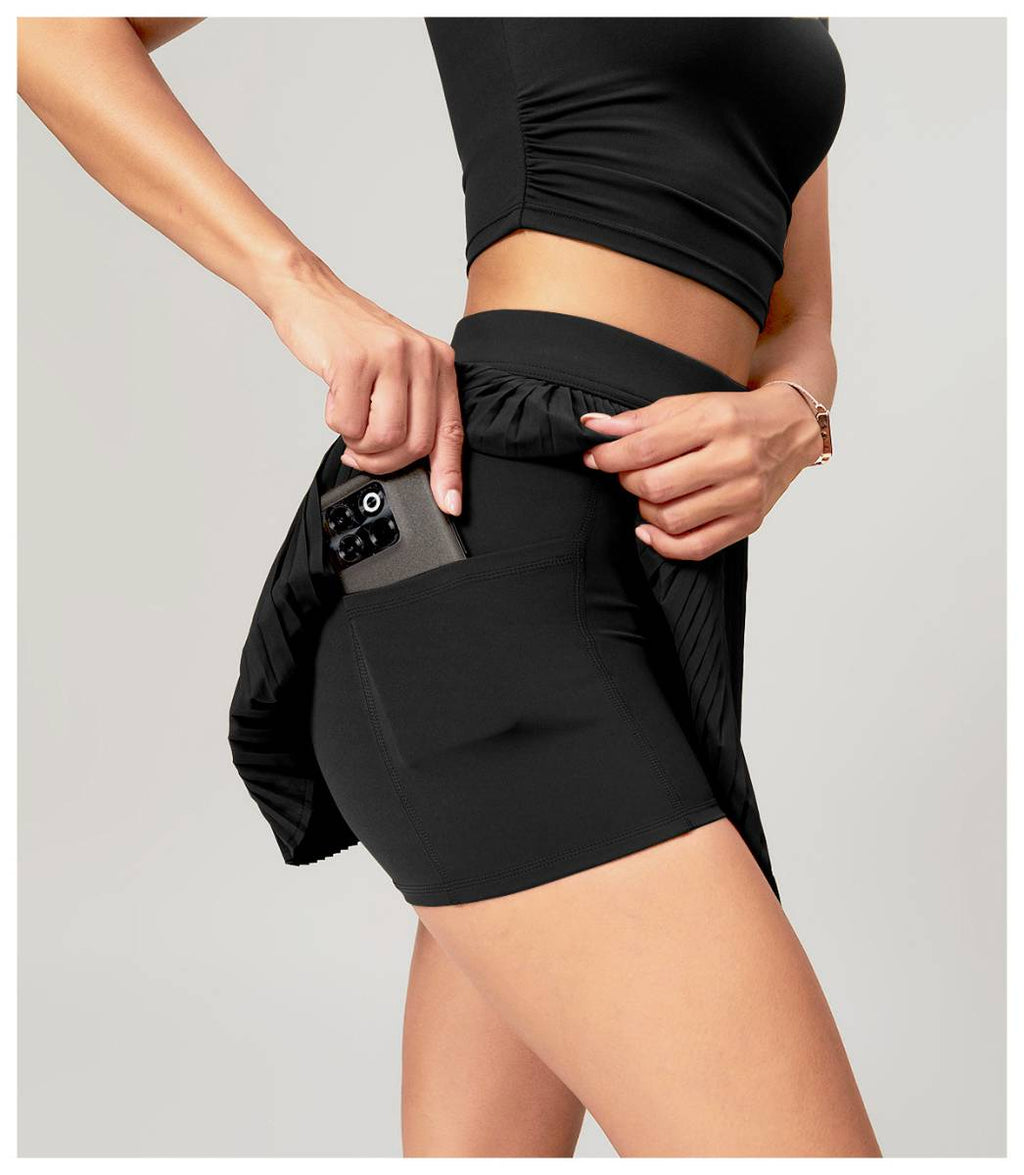 Womens Sportswear Fitness 90%Polyester 10%Spandex Tennis Skirt 20240910 print logo 26