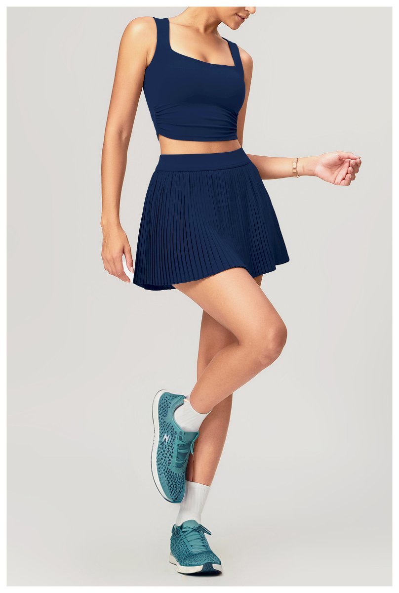 Womens Sportswear Fitness 90%Polyester 10%Spandex Tennis Skirt 20240910 print logo 33