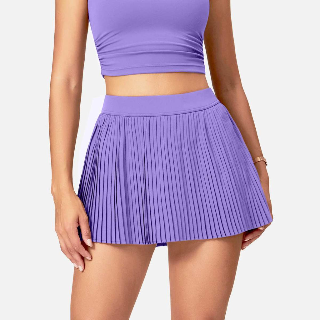 Womens Sportswear Fitness 90%Polyester 10%Spandex Tennis Skirt 20240910 print logo 8
