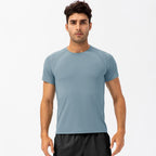 Mens Activewear Compression 90%Nylon 10%Spandex tshirt 21220 print logo 11