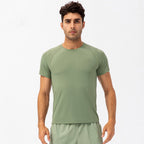 Mens Activewear Compression 90%Nylon 10%Spandex tshirt 21220 print logo 12
