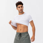 Mens Activewear Compression 90%Nylon 10%Spandex tshirt 21220 print logo 16