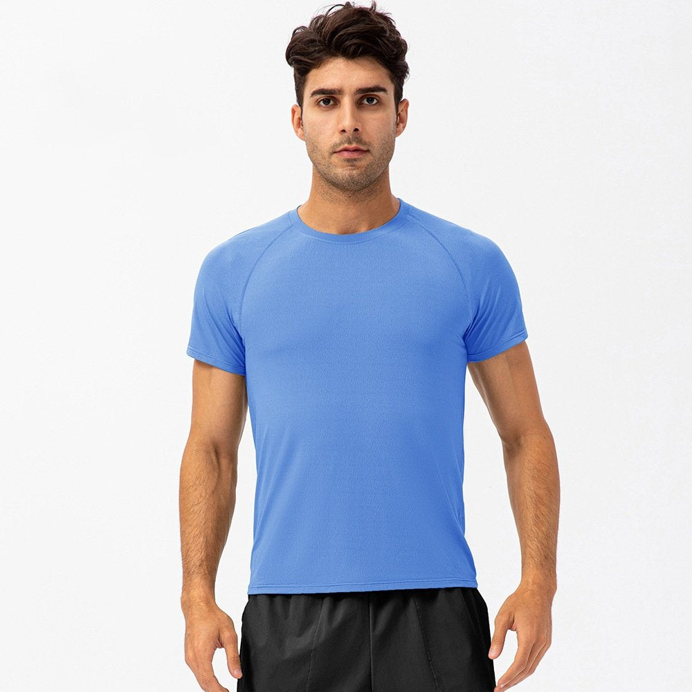 Mens Activewear Compression 90%Nylon 10%Spandex tshirt 21220 print logo 25
