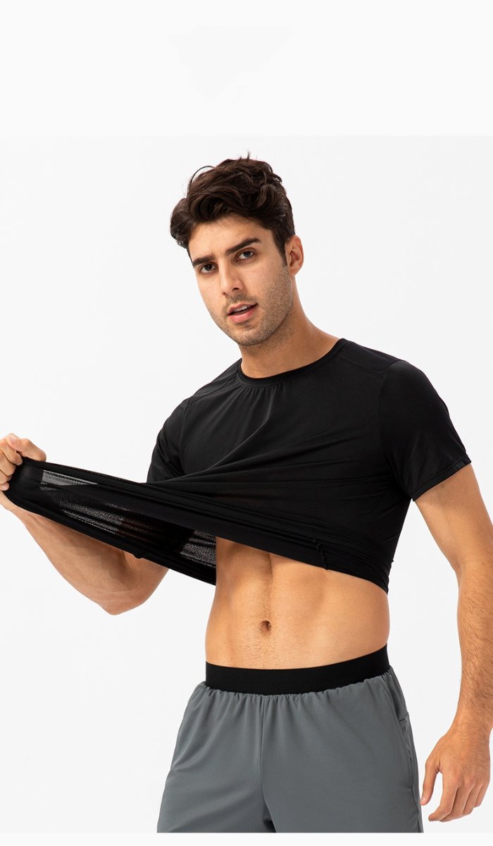 Mens Activewear Compression 90%Nylon 10%Spandex tshirt 21220 print logo 31