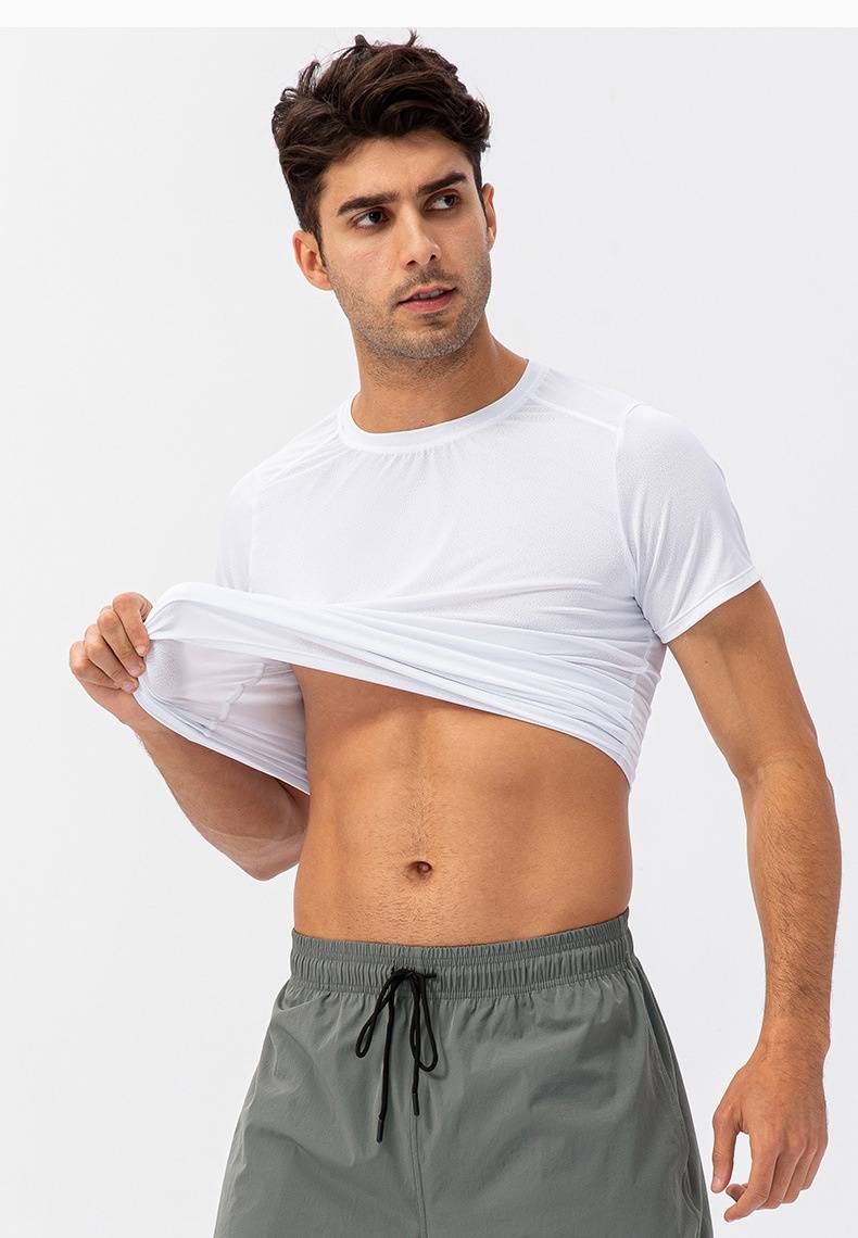 Mens Activewear Compression 90%Nylon 10%Spandex tshirt 21220 print logo 35