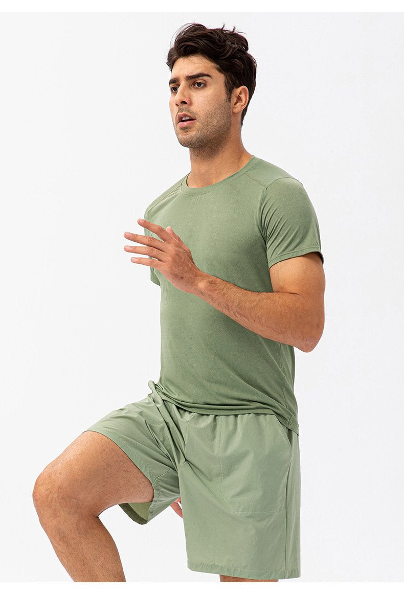 Mens Activewear Compression 90%Nylon 10%Spandex tshirt 21220 print logo 45