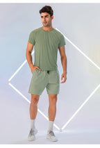 Mens Activewear Compression 90%Nylon 10%Spandex tshirt 21220 print logo 47