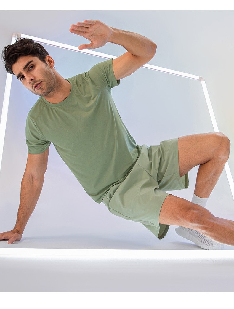 Mens Activewear Compression 90%Nylon 10%Spandex tshirt 21220 print logo 49