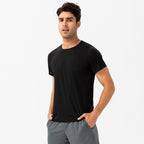 Mens Activewear Compression 90%Nylon 10%Spandex tshirt 21220 print logo 6