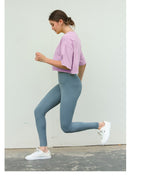 Womens Casual Sportswear 100%Cotton Cropped T-shirt 220185 print logo 49