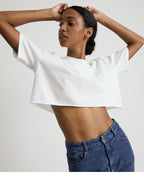 Womens Casual Sportswear 100%Cotton Cropped T-shirt 220185 print logo 30