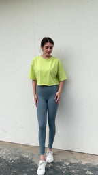 Womens Casual Sportswear 100%Cotton Cropped T-shirt 220185 print logo 11