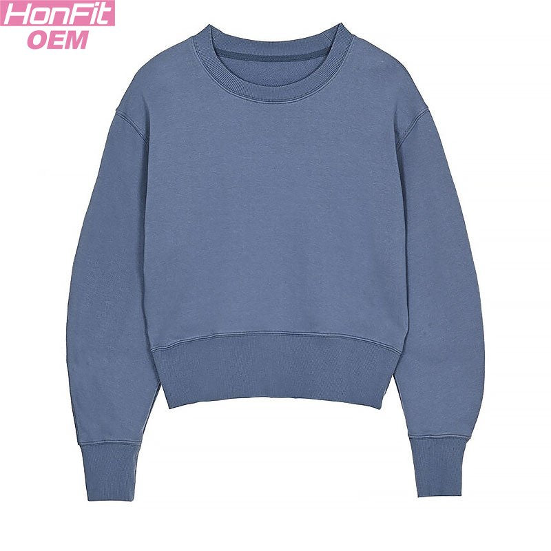 Womens Sports Fitness 55%cotton 45%polyester Sweatshirt 222219 print logo 9