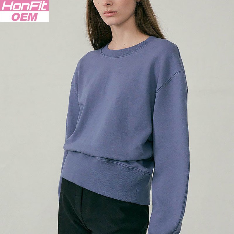 Womens Sports Fitness 55%cotton 45%polyester Sweatshirt 222219 print logo 6