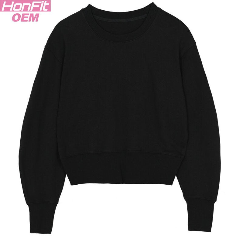 Womens Sports Fitness 55%cotton 45%polyester Sweatshirt 222219 print logo 8