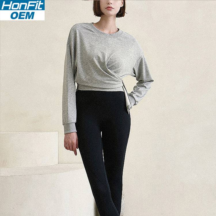 Womens Casual Fitness 100% cotton Long Sleeve Shirt 222855WSF print logo 3