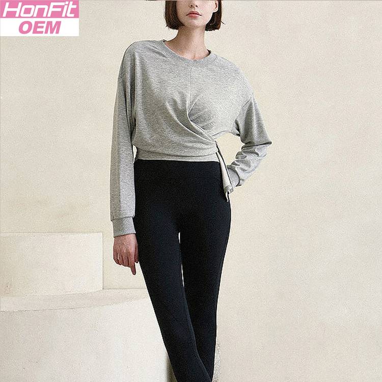 Womens Casual Fitness 100% cotton Long Sleeve Shirt 222855WSF print logo 4