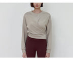 Womens Casual Fitness 100% cotton Long Sleeve Shirt 222855WSF print logo 40