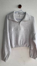 Womens Sports Fitness 62%Cotton 38%Polyester Half Zip Sweatshirt 223713 print logo 5