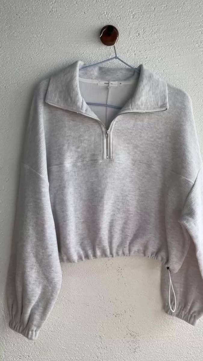 Womens Sports Fitness 62%Cotton 38%Polyester Half Zip Sweatshirt 223713 print logo 5