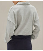 Womens Sports Fitness 62%Cotton 38%Polyester Half Zip Sweatshirt 223713 print logo 17