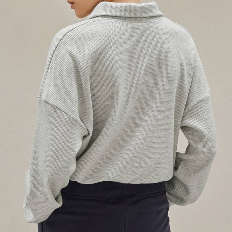Womens Sports Fitness 62%Cotton 38%Polyester Half Zip Sweatshirt 223713 print logo 2