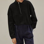 Womens Sports Fitness 62%Cotton 38%Polyester Half Zip Sweatshirt 223713 print logo 12