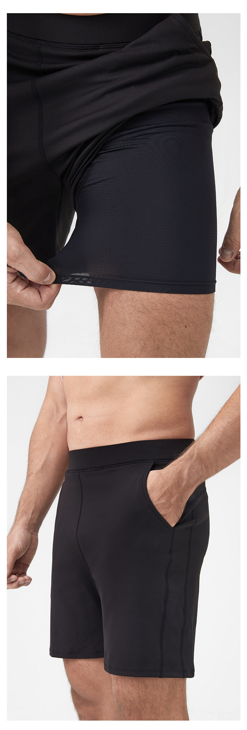 Mens Athletic 75%nylon 25%spandex Shorts 23082