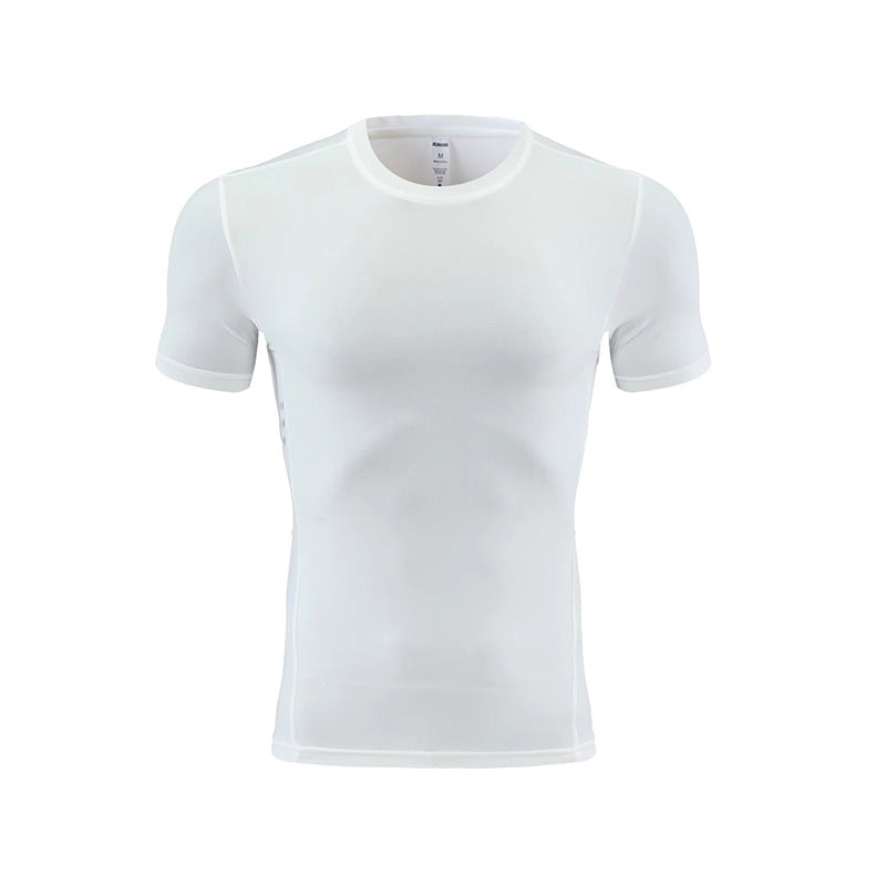 Mens Gym Running 90% polyester 10% spandex Compression Tshirt 235 print logo 20
