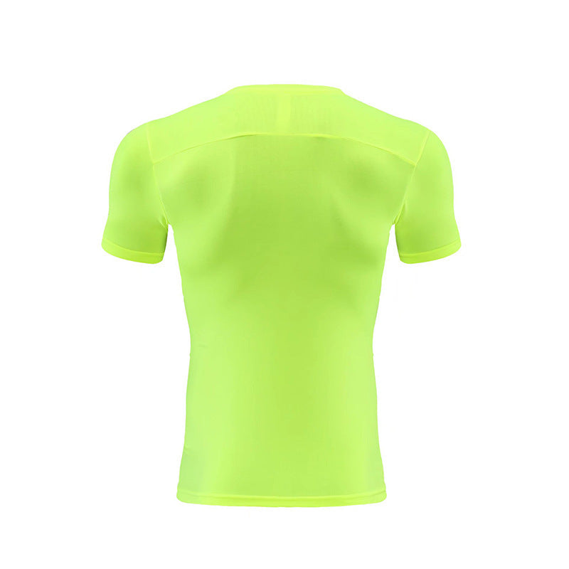 Mens Gym Running 90% polyester 10% spandex Compression Tshirt 235 print logo 48