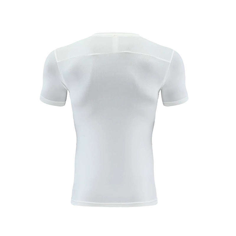 Mens Gym Running 90% polyester 10% spandex Compression Tshirt 235 print logo 45