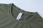 Mens Gym Running 90% polyester 10% spandex Compression Tshirt 235 print logo 49