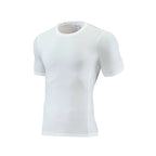 Mens Gym Running 90% polyester 10% spandex Compression Tshirt 235 print logo 18