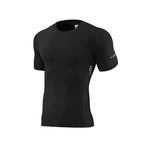 Mens Gym Running 90% polyester 10% spandex Compression Tshirt 235 print logo 38