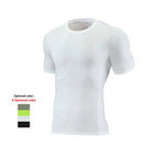 Mens Gym Running 90% polyester 10% spandex Compression Tshirt 235 print logo 31