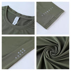 Mens Gym Running 90% polyester 10% spandex Compression Tshirt 235 print logo 35