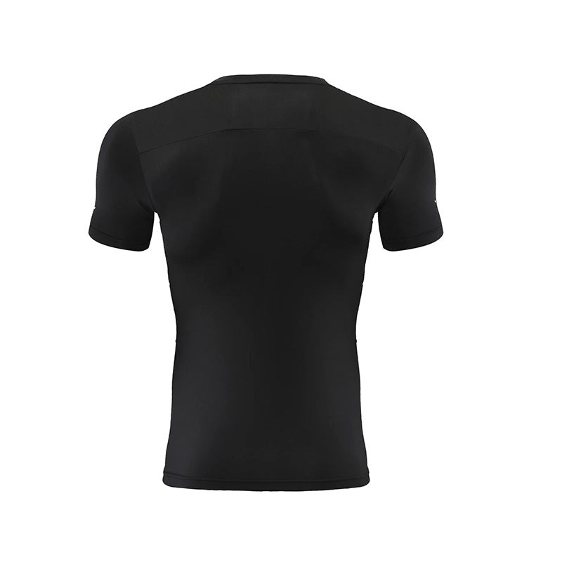 Mens Gym Running 90% polyester 10% spandex Compression Tshirt 235 print logo 39