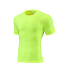 Mens Gym Running 90% polyester 10% spandex Compression Tshirt 235 print logo 47