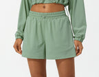 Womens Activewear Fitness  75%nylon 25%spandex 2 Piece Set 2418 jactket shorts Set print logo 37