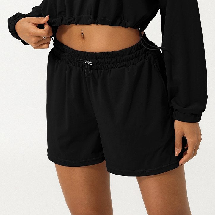 Womens Activewear Fitness  75%nylon 25%spandex 2 Piece Set 2418 jactket shorts Set print logo 11