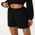 Womens Activewear Fitness  75%nylon 25%spandex 2 Piece Set 2418 jactket shorts Set print logo 11