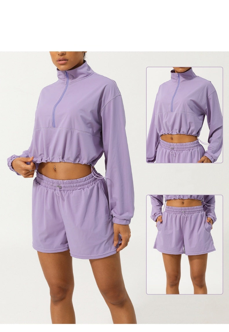 Womens Activewear Fitness  75%nylon 25%spandex 2 Piece Set 2418