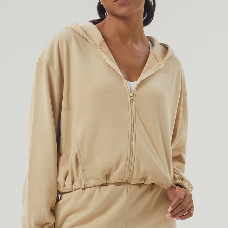 Womens Sportswear Workout 100%polyester Hoodie Shorts Set 2446 - Hoodie  print logo 7