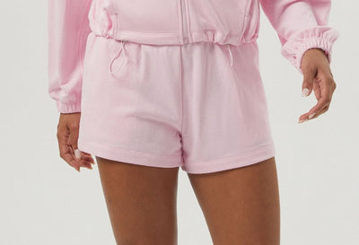 Womens Sportswear Workout 100%polyester Jacket Shorts Set 2446 - shorts