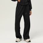 Womens Casual Sports 50%cotton 45%polyester 5%spandex Hoodie Sweatpants Set 2455 - pants print logo 10