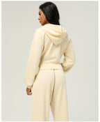 Womens Casual Sports 50%cotton 45%polyester 5%spandex Hoodie Sweatpants Set 2455 Set print logo 36