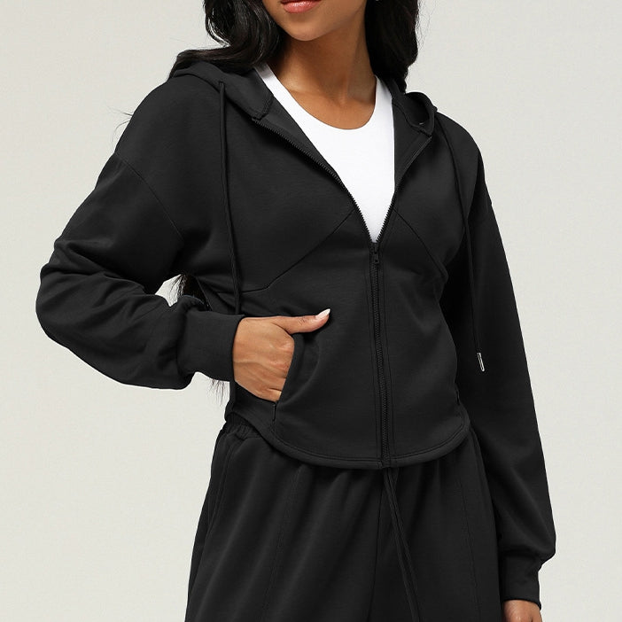 Womens Casual Sports 50%cotton 45%polyester 5%spandex Hoodie Sweatpants Set 2455
